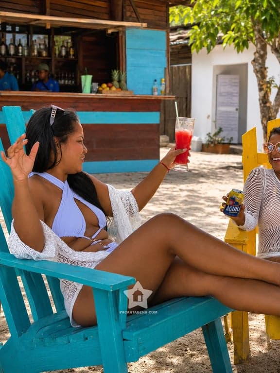 Descanso en un club de playa de las Islas del Rosario